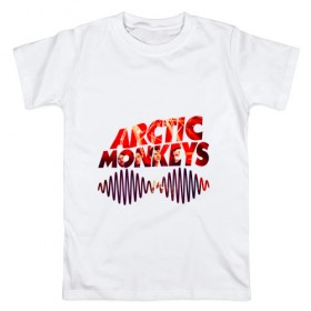 Мужская футболка хлопок с принтом Arctic Monkeys , 100% хлопок | прямой крой, круглый вырез горловины, длина до линии бедер, слегка спущенное плечо. | 