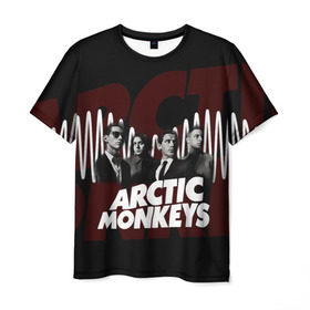 Мужская футболка 3D с принтом Группа Arctic Monkeys , 100% полиэфир | прямой крой, круглый вырез горловины, длина до линии бедер | алекс тёрнер | арктик | арктические мартышки | гаражный | группа | дж ейми кук | инди рок | манкис | музыка | мэтт хелдер | ник о мэлли | обезьяна | постпанк ривайвл | психоделический | рок
