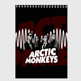 Скетчбук с принтом Группа Arctic Monkeys , 100% бумага
 | 48 листов, плотность листов — 100 г/м2, плотность картонной обложки — 250 г/м2. Листы скреплены сверху удобной пружинной спиралью | алекс тёрнер | арктик | арктические мартышки | гаражный | группа | дж ейми кук | инди рок | манкис | музыка | мэтт хелдер | ник о мэлли | обезьяна | постпанк ривайвл | психоделический | рок