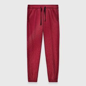 Женские брюки 3D с принтом Красная ткань , полиэстер 100% | прямой крой, два кармана без застежек по бокам, с мягкой трикотажной резинкой на поясе и по низу штанин. В поясе для дополнительного комфорта — широкие завязки | красный | текстура