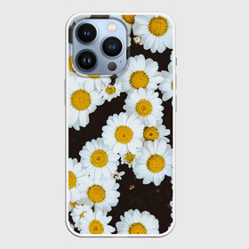Чехол для iPhone 13 Pro с принтом АРОМАШКИ | РОМАШКИ | 8 МАРТА, ,  |  | белый | желтый | красивые | красота | мода | модные | природа | растения | ромашка | ромашки | текстура | тренды | цветы