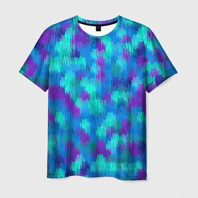 Мужская футболка 3D с принтом Пятна из красок , 100% полиэфир | прямой крой, круглый вырез горловины, длина до линии бедер | 