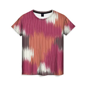 Женская футболка 3D с принтом PATTERN PAINT , 100% полиэфир ( синтетическое хлопкоподобное полотно) | прямой крой, круглый вырез горловины, длина до линии бедер | watercolor | абстракция красок | акварель | брызги красок | краска | потертость красок