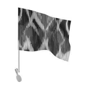 Флаг для автомобиля с принтом Черно-белая штриховка , 100% полиэстер | Размер: 30*21 см | watercolor | абстракция красок | акварель | брызги красок | краска | потертость красок