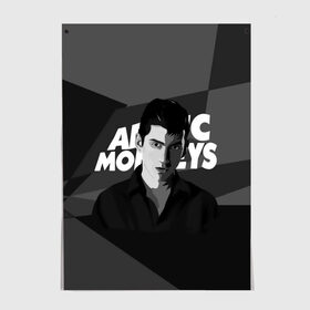 Постер с принтом Солист Arctic Monkeys , 100% бумага
 | бумага, плотность 150 мг. Матовая, но за счет высокого коэффициента гладкости имеет небольшой блеск и дает на свету блики, но в отличии от глянцевой бумаги не покрыта лаком | Тематика изображения на принте: arc | алекс тёрнер | арктик | арктические мартышки | гаражный | группа | джейми кук | инди рок | манкис | музыка | мэтт хелдер | ник о мэлли | обезьяна | постпанк ривайвл | психоделический | рок