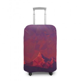 Чехол для чемодана 3D с принтом Mountain Polygon , 86% полиэфир, 14% спандекс | двустороннее нанесение принта, прорези для ручек и колес | 