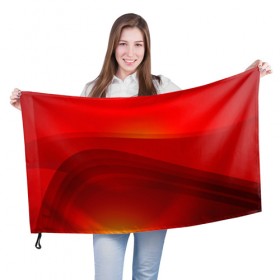 Флаг 3D с принтом Red line Fire , 100% полиэстер | плотность ткани — 95 г/м2, размер — 67 х 109 см. Принт наносится с одной стороны | fire | абстракция | геометрия | красный | линии | огонь | пекло | полосы | узоры | ярость