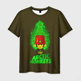 Мужская футболка 3D с принтом Arctic Monkeys обезьянка , 100% полиэфир | прямой крой, круглый вырез горловины, длина до линии бедер | 