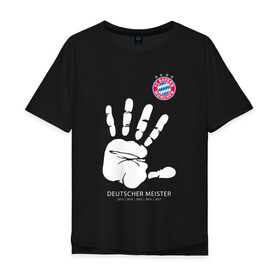 Мужская футболка хлопок Oversize с принтом Bayern Munchen - Deutcher Meister (2018 NEW) , 100% хлопок | свободный крой, круглый ворот, “спинка” длиннее передней части | 0x000000123 | bayern munchen | fcb | football | бавария мюнхен | футбол