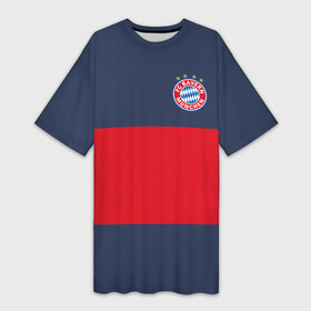Платье-футболка 3D с принтом Bayern Munchen   Red Blue FCB (2022 NEW) ,  |  | 0x000000123 | bayern munchen | fcb | football | бавария мюнхен | футбол