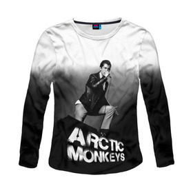 Женский лонгслив 3D с принтом Солист Arctic Monkeys , 100% полиэстер | длинные рукава, круглый вырез горловины, полуприлегающий силуэт | алекс тёрнер | арктик | арктические мартышки | гаражный | группа | джейми кук | инди рок | манкис | музыка | мэтт хелдер | ник о мэлли | обезьяна | постпанк ривайвл | психоделический | рок