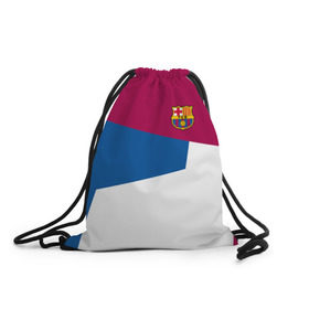 Рюкзак-мешок 3D с принтом FC Barcelona 2018 #4 , 100% полиэстер | плотность ткани — 200 г/м2, размер — 35 х 45 см; лямки — толстые шнурки, застежка на шнуровке, без карманов и подкладки | fc | барселона | эмблема