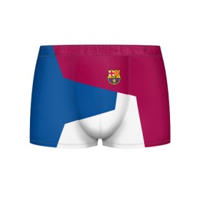 Мужские трусы 3D с принтом FC Barcelona 2018 #4 , 50% хлопок, 50% полиэстер | классическая посадка, на поясе мягкая тканевая резинка | Тематика изображения на принте: fc | барселона | эмблема