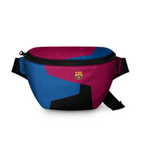Поясная сумка 3D с принтом FC Barcelona 2018 #5 , 100% полиэстер | плотная ткань, ремень с регулируемой длиной, внутри несколько карманов для мелочей, основное отделение и карман с обратной стороны сумки застегиваются на молнию | fcb | барселона | геометрия | футбольный клуб