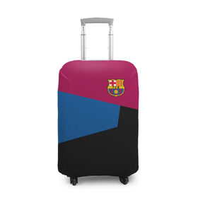 Чехол для чемодана 3D с принтом FC Barcelona 2018 #5 , 86% полиэфир, 14% спандекс | двустороннее нанесение принта, прорези для ручек и колес | fcb | барселона | геометрия | футбольный клуб