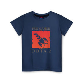 Детская футболка хлопок с принтом Dota 2 Pro Gamer , 100% хлопок | круглый вырез горловины, полуприлегающий силуэт, длина до линии бедер | 