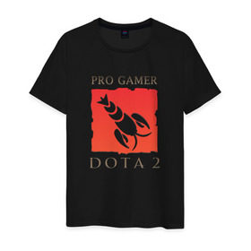 Мужская футболка хлопок с принтом Dota 2 Pro Gamer , 100% хлопок | прямой крой, круглый вырез горловины, длина до линии бедер, слегка спущенное плечо. | 