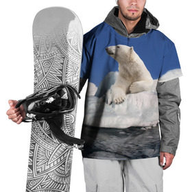 Накидка на куртку 3D с принтом Арктика , 100% полиэстер |  | animals | bear | ice | nature | polar bear | power | travel | белый медведь | животные | лёд | медведь | природа | путешествия | сила | снег