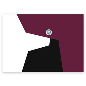 Поздравительная открытка с принтом Manchester city 2018 #2 , 100% бумага | плотность бумаги 280 г/м2, матовая, на обратной стороне линовка и место для марки
 | Тематика изображения на принте: emirates | fc | manchester city | абстракция | геометрия | зож | клуб | линии | манчестер сити | мода | модные | мяч | спорт | спортивные | стиль | тренды | флаг россии | футбол | футбольный клуб | экстрим | эмблема