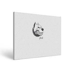 Холст прямоугольный с принтом Pitbull , 100% ПВХ |  | Тематика изображения на принте: dog | питбуль | порода | рисунок | собака