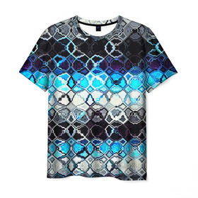 Мужская футболка 3D с принтом frost psychedelic , 100% полиэфир | прямой крой, круглый вырез горловины, длина до линии бедер | 