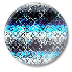 Значок с принтом frost psychedelic ,  металл | круглая форма, металлическая застежка в виде булавки | Тематика изображения на принте: 