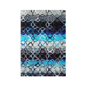 Обложка для паспорта матовая кожа с принтом frost psychedelic , натуральная матовая кожа | размер 19,3 х 13,7 см; прозрачные пластиковые крепления | Тематика изображения на принте: 