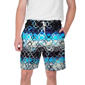 Мужские шорты 3D с принтом frost psychedelic ,  полиэстер 100% | прямой крой, два кармана без застежек по бокам. Мягкая трикотажная резинка на поясе, внутри которой широкие завязки. Длина чуть выше колен | 