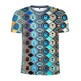 Мужская футболка 3D спортивная с принтом psychedelic mosaica , 100% полиэстер с улучшенными характеристиками | приталенный силуэт, круглая горловина, широкие плечи, сужается к линии бедра | 