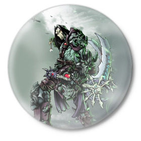 Значок с принтом Darksiders 1 ,  металл | круглая форма, металлическая застежка в виде булавки | Тематика изображения на принте: darksiders