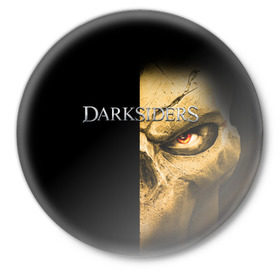 Значок с принтом Darksiders 4 ,  металл | круглая форма, металлическая застежка в виде булавки | darksiders