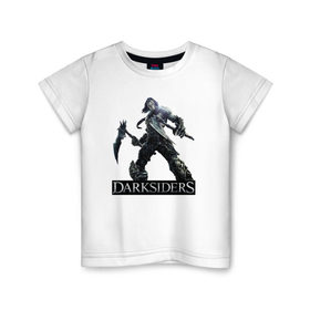Детская футболка хлопок с принтом Darksiders 7 , 100% хлопок | круглый вырез горловины, полуприлегающий силуэт, длина до линии бедер | Тематика изображения на принте: darksiders