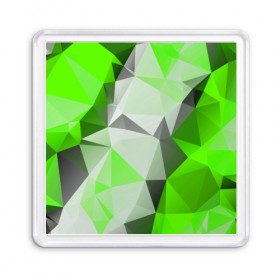 Магнит 55*55 с принтом Sport Abstract 2018 Green , Пластик | Размер: 65*65 мм; Размер печати: 55*55 мм | абстракция | геометрия | желтый | краски | линии | мода | модные | пирамиды | полосы | серый | тренды | треугольники | узоры | фигуры | цвет