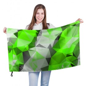 Флаг 3D с принтом Sport Abstract 2018 Green , 100% полиэстер | плотность ткани — 95 г/м2, размер — 67 х 109 см. Принт наносится с одной стороны | абстракция | геометрия | желтый | краски | линии | мода | модные | пирамиды | полосы | серый | тренды | треугольники | узоры | фигуры | цвет