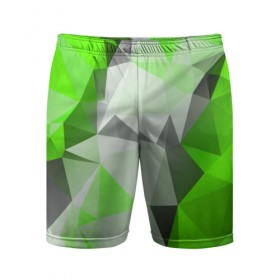 Мужские шорты 3D спортивные с принтом Sport Abstract 2018 Green ,  |  | Тематика изображения на принте: абстракция | геометрия | желтый | краски | линии | мода | модные | пирамиды | полосы | серый | тренды | треугольники | узоры | фигуры | цвет