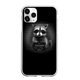 Чехол для iPhone 11 Pro матовый с принтом Енот Преступник , Силикон |  | raccoon | виновен | полоскун | стражи