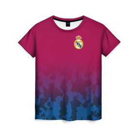 Женская футболка 3D с принтом Real Madrid 2018 Military 2 , 100% полиэфир ( синтетическое хлопкоподобное полотно) | прямой крой, круглый вырез горловины, длина до линии бедер | emirates | fc | real madrid | клуб | реал мадрид