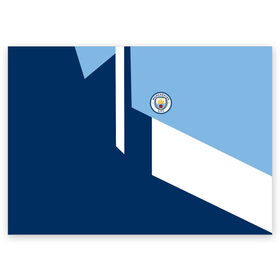 Поздравительная открытка с принтом Manchester city 2018 #6 , 100% бумага | плотность бумаги 280 г/м2, матовая, на обратной стороне линовка и место для марки
 | Тематика изображения на принте: emirates | fc | manchester city | абстракция | геометрия | зож | клуб | линии | манчестер сити | мода | модные | мяч | спорт | спортивные | стиль | тренды | флаг россии | футбол | футбольный клуб | экстрим | эмблема