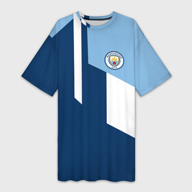 Платье-футболка 3D с принтом Manchester city 2018 6 ,  |  | emirates | fc | manchester city | абстракция | геометрия | зож | клуб | линии | манчестер сити | мода | модные | мяч | спорт | спортивные | стиль | тренды | флаг россии | футбол | футбольный клуб | экстрим | эмблема