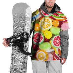 Накидка на куртку 3D с принтом Candy , 100% полиэстер |  | Тематика изображения на принте: candy | colorful | lollipop | sweet | конфеты | леденцы | сладости