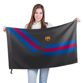 Флаг 3D с принтом FC Barcelona #7 , 100% полиэстер | плотность ткани — 95 г/м2, размер — 67 х 109 см. Принт наносится с одной стороны | fcb | барселона | геометрия | футбольный клуб