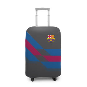 Чехол для чемодана 3D с принтом FC Barcelona #7 , 86% полиэфир, 14% спандекс | двустороннее нанесение принта, прорези для ручек и колес | fcb | барселона | геометрия | футбольный клуб
