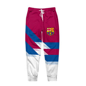 Мужские брюки 3D с принтом FC Barcelona #4 , 100% полиэстер | манжеты по низу, эластичный пояс регулируется шнурком, по бокам два кармана без застежек, внутренняя часть кармана из мелкой сетки | 