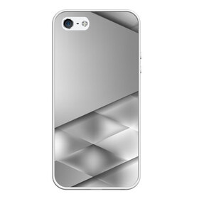 Чехол для iPhone 5/5S матовый с принтом Grey rhombuses , Силикон | Область печати: задняя сторона чехла, без боковых панелей | grey | абстракция | геометрия | ромб | текстура