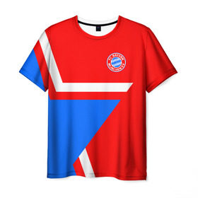Мужская футболка 3D с принтом ФК Бавария 2018 Звезда , 100% полиэфир | прямой крой, круглый вырез горловины, длина до линии бедер | bayern | fly fc | бавария | спорт | футбольный клуб