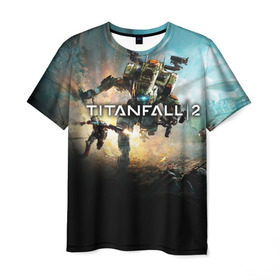 Мужская футболка 3D с принтом Titanfall , 100% полиэфир | прямой крой, круглый вырез горловины, длина до линии бедер | Тематика изображения на принте: мех | мехи | пилот | пилоты | спектр | спектры | титан