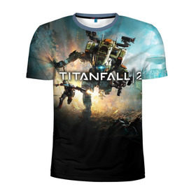 Мужская футболка 3D спортивная с принтом Titanfall , 100% полиэстер с улучшенными характеристиками | приталенный силуэт, круглая горловина, широкие плечи, сужается к линии бедра | Тематика изображения на принте: мех | мехи | пилот | пилоты | спектр | спектры | титан