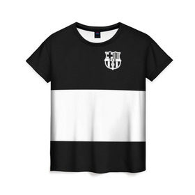 Женская футболка 3D с принтом FC Barcelona Black Collection , 100% полиэфир ( синтетическое хлопкоподобное полотно) | прямой крой, круглый вырез горловины, длина до линии бедер | black collection | fc | fc barcelona | fcb | fly emirates | ronaldo | барселона | зож | клуб | линии | месси | модные | мяч | реал мадрид | спорт | спортивные | тренды | футбол | футбольный клуб | эмблема