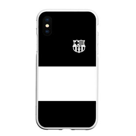 Чехол для iPhone XS Max матовый с принтом FC Barcelona Black Collection , Силикон | Область печати: задняя сторона чехла, без боковых панелей | black collection | fc | fc barcelona | fcb | fly emirates | ronaldo | барселона | зож | клуб | линии | месси | модные | мяч | реал мадрид | спорт | спортивные | тренды | футбол | футбольный клуб | эмблема