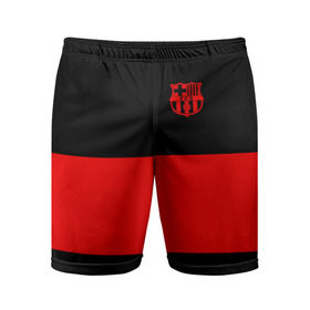 Мужские шорты спортивные с принтом FC Barcelona Black Collection ,  |  | black collection | fc | fc barcelona | fcb | fly emirates | ronaldo | барселона | зож | клуб | линии | месси | модные | мяч | реал мадрид | спорт | спортивные | тренды | футбол | футбольный клуб | эмблема